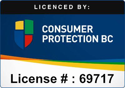 Licensed by Consumer Protection BC | License # : 69717